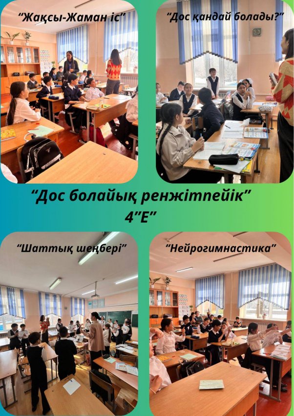"Дос болайық,ренжітпейік!"тақырыбында тренинг