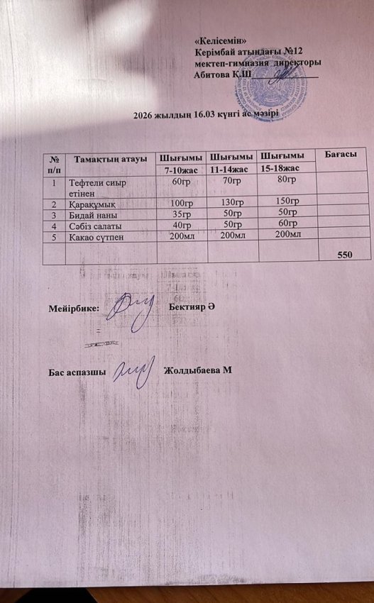 16.03.2026ж ас мәзірі