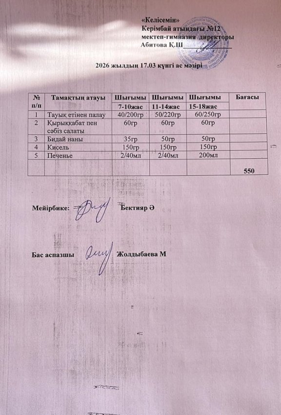 17.03.2026ж күнгі ас мәзірі