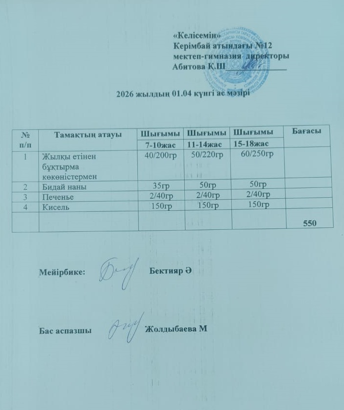 01.04.2026ж ас мәзірі