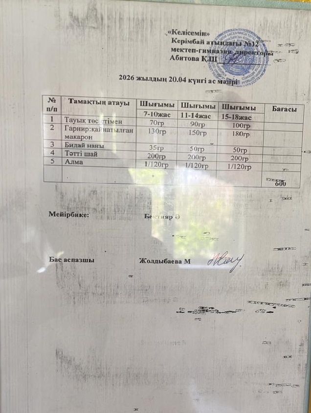 20.04.2026ж ас мәзірі