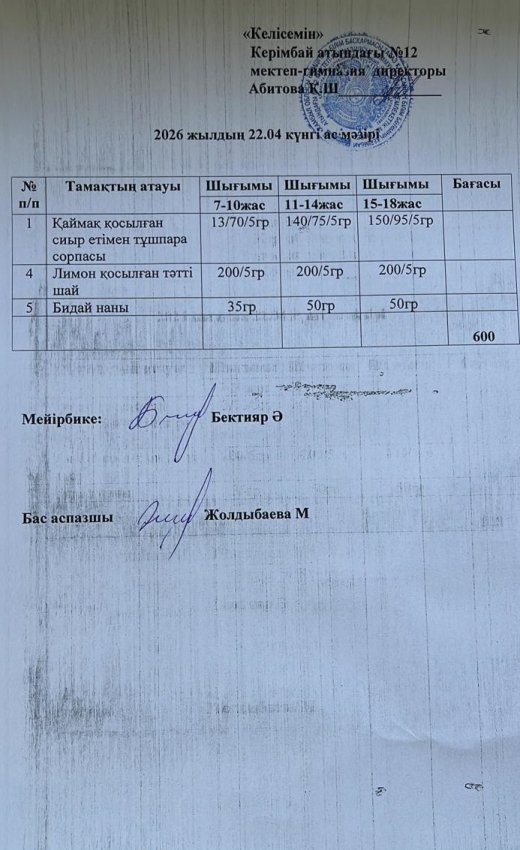 22.04.2026ж ас мәзірі