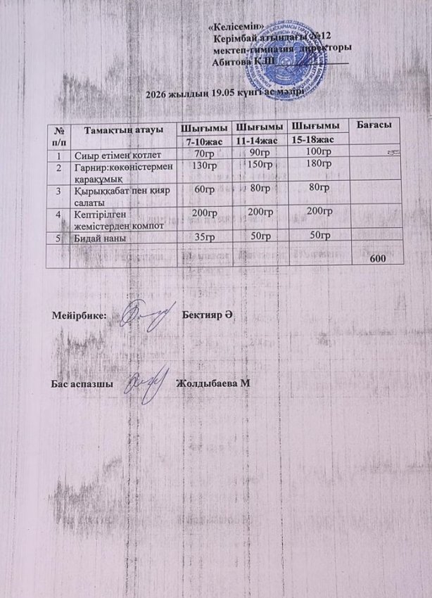 19.05.2026ж ас мәзірі